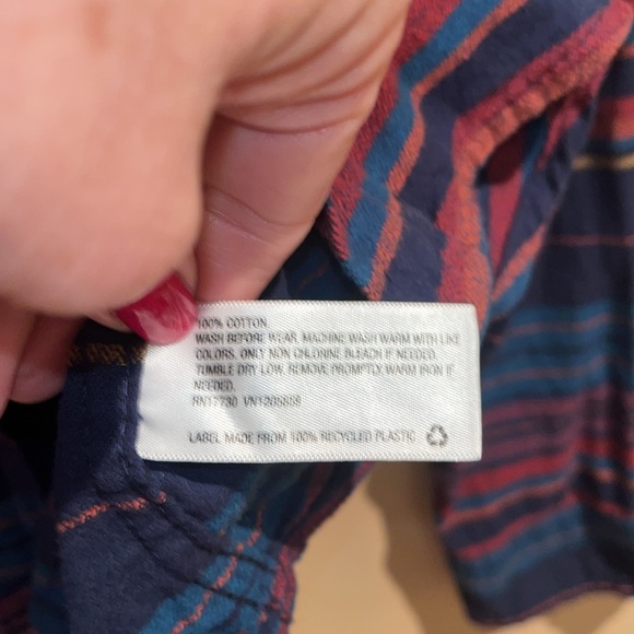 Goodfellow Cotton button down shirt with front pockets size large - Picture 5 of 6